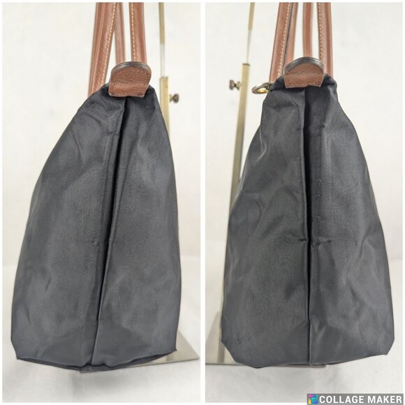 Longchamp Le Pliage Nylon Tote Bag Black Foldable Shoulder Bag 100% Authentic - Picture 7 of 16